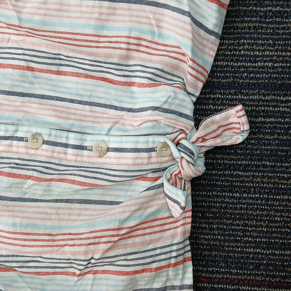 Sonoma Striped Crop Top Nwt Large - Picture 2 of 5